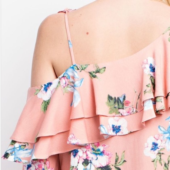 Stunning coral floral spring top - Picture 5 of 5